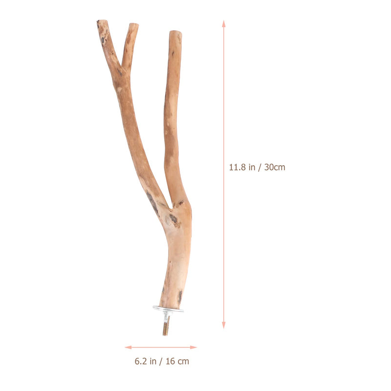 2pcs Bird Parrot Perch Stand Poles, Natural Wooden Parrot Perch for Cage, Branches Fork Rod for Small Parakeets Cockatiels Conure Lovebirds Bird Cage Accessories - PawsPlanet Australia