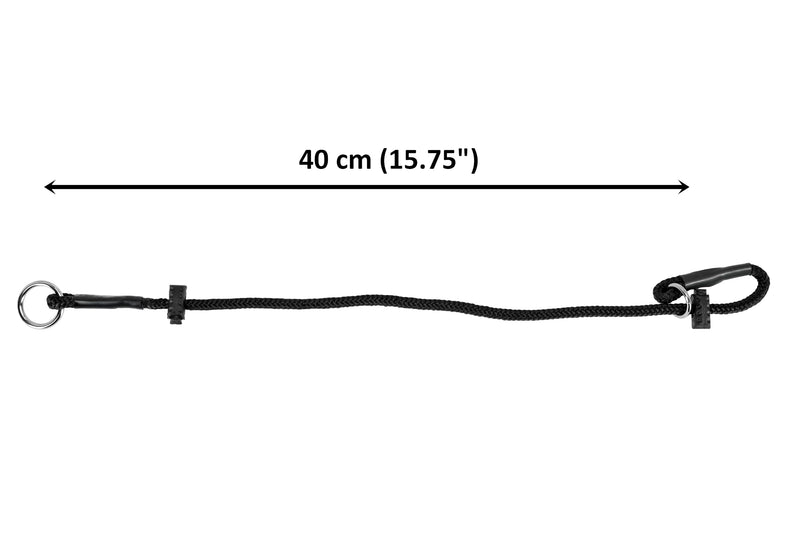 Dingo Gear Dog Choke Collar Hand Sewn Strong Polypropylene Braided Cord Two Limiters Waterproof Choker for K9 Training IGP Agitation Bite Work Obedience XS - Black (S04046) 2 LIMITERS