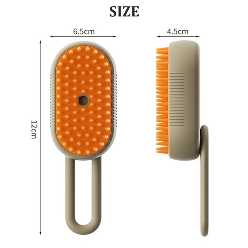 Cat Steam Brush - Spray Design, 3 in 1 Cat Steamy Brush with Steamer, Pet Spray Hair Comb, Steam Brush for Dogs - Suitable for All Pets -Pet Spray Hair Comb (coffee) - PawsPlanet Australia