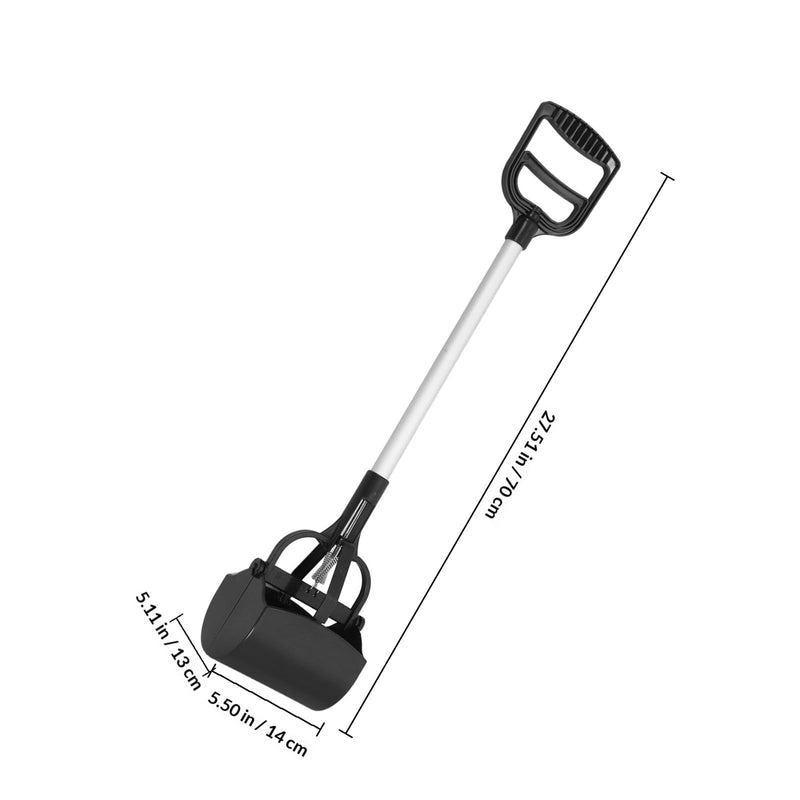 Angoily Outdoor Pet Waste Cleaner made of plastic with a long handle. Lightweight and portable. For dog and cat waste. Random color.