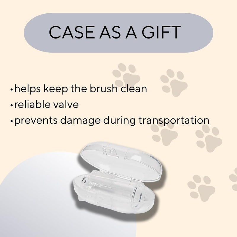 Cat Finger Silicone Toothbrush, Dog Tooth Brush with Food Grade Silicone, Keep pet's Mouth Clean and Reduce Gum Disease, Teeth & Gums Care for Dogs, Cats, and Pets (SoftGrey) Softgrey