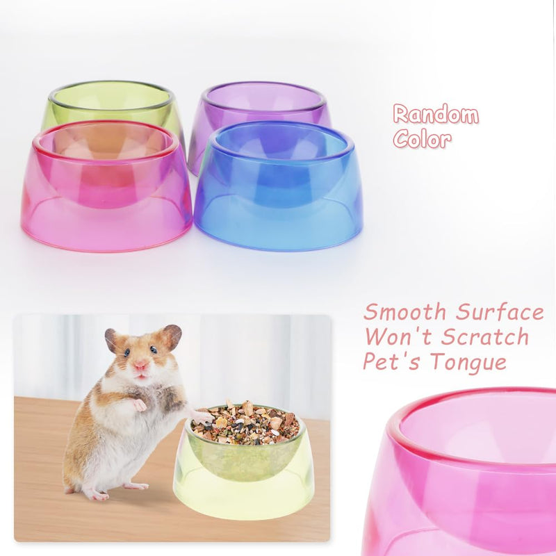 4 Pcs Hamster Feeder Small Pet Food Bowl Anti-Chew and Anti-Knockover Food Bowl, Suitable for Hedgehog Gerbil Golden Bear Pet Chicken Pet Duck - PawsPlanet Australia