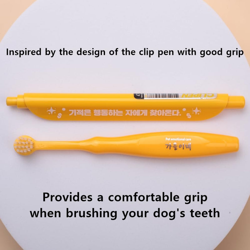 Tiny Small and Medium Dog Toothbrush Made in Korea Toothbrush Bristles That are Soft and Do Not Irritate Your Dog’s Gums Small Toothbrush Grip and Excellent Tartar Removal (4pcs) - PawsPlanet Australia