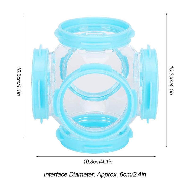 2Pcs Pet Tube Tunnel Toy Critter Trail Fun Nels Tube Hamster External DIY Pipeline Tunnel Fittings Cage Accessories Blue - PawsPlanet Australia