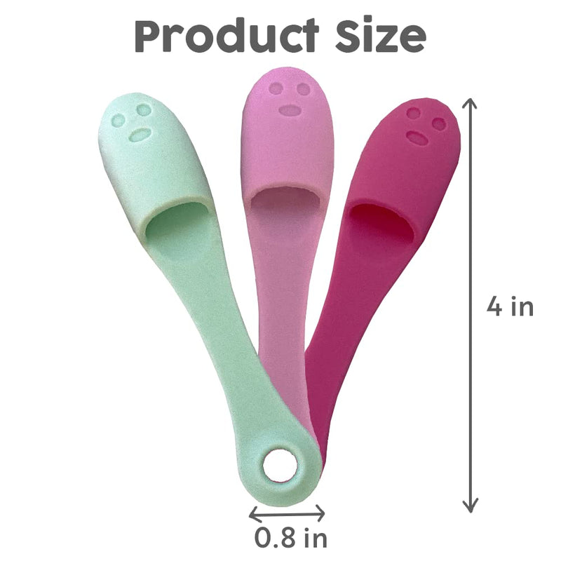 Silicone Dog Toothbrush, Ergonomic Dog Tooth Brush with Improved Design, Cat Finger Toothbrush for Pet Dental Care, Finger Brushes Suitable for Small Breeds, Puppies and Cats (Pack of 3) - PawsPlanet Australia