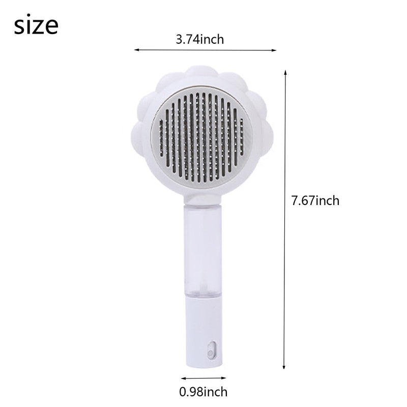 Cat Steam Hair Removal Brush, Cat and Dog Cleaning Brush, Suitable for Cats with Long and Short Hair (White) White - PawsPlanet Australia