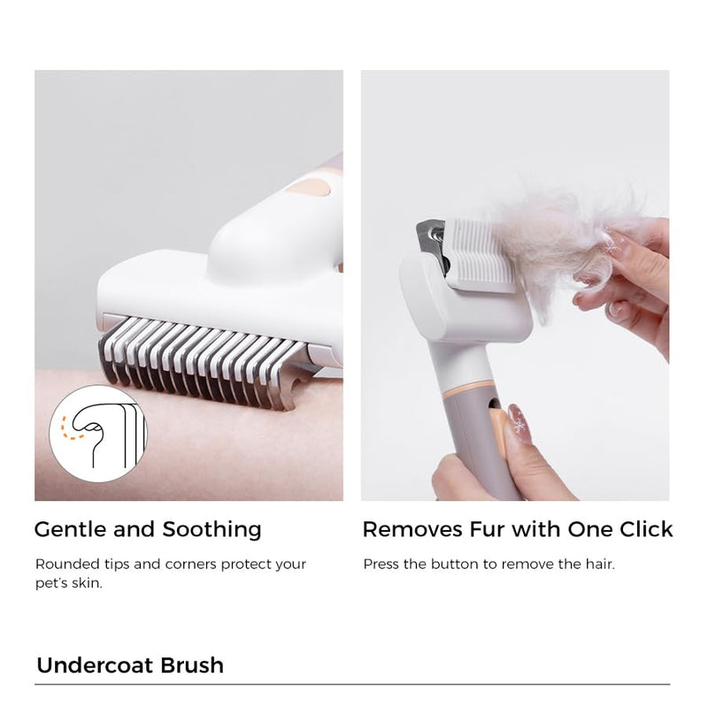 VOOCOO Self Cleaning Slicker Brush, A Complete Grooming Tool, Deshedding Undercoat and Hair Removal for Dogs and Cats, Safe and Gentle on Pets Skin, Easy Pet Hair Removal. - PawsPlanet Australia