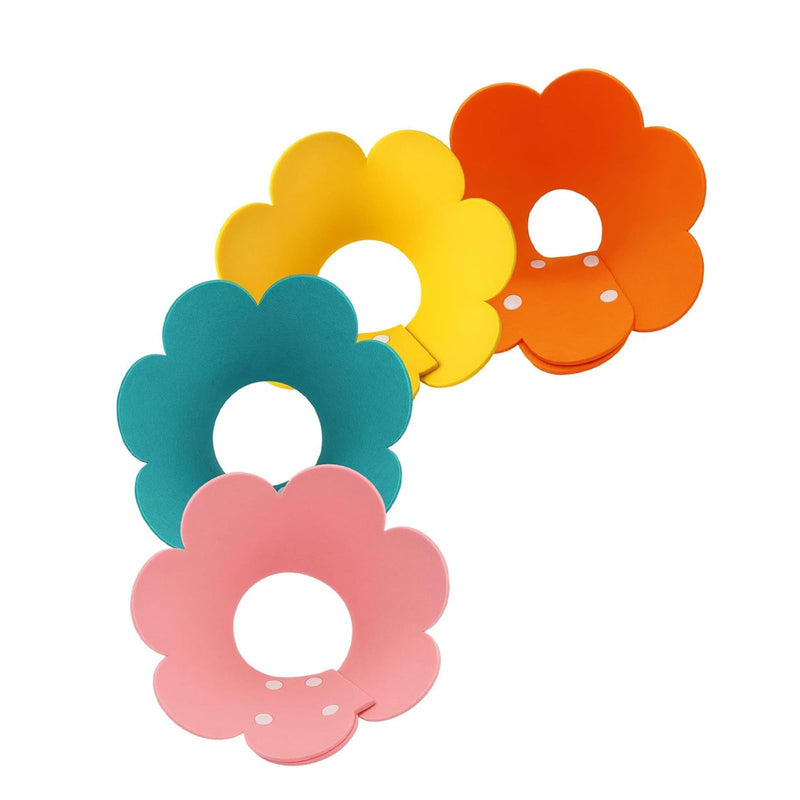 Set of 4 colorful cat cone collars, protective neckwear, comfortable, safe, adjustable, Elizabethan for pet recovery, flower shape, pet recovery, cats