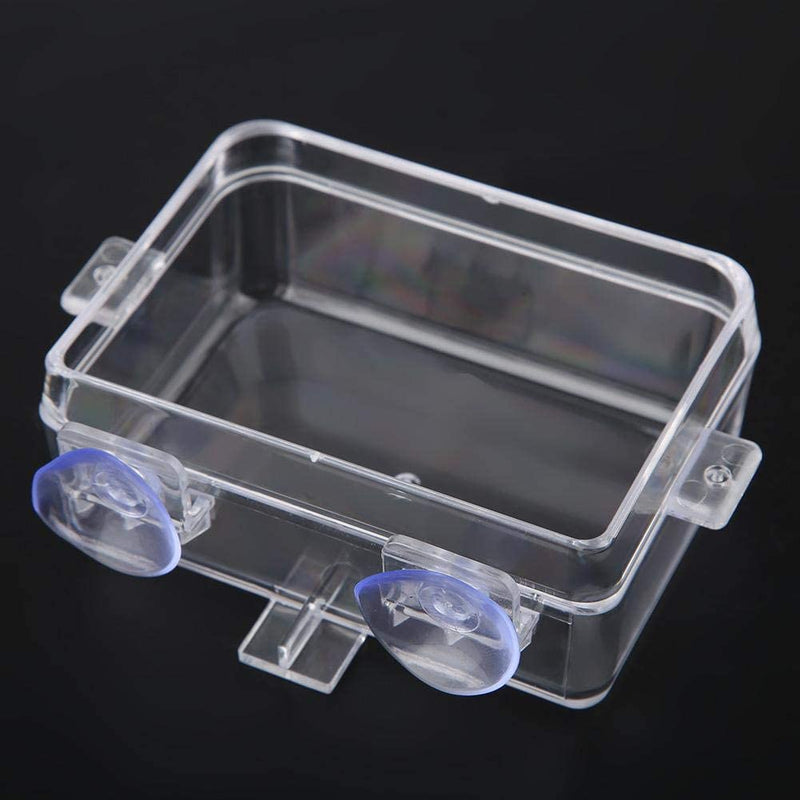 Reptiles Feeder, Amphibians Reptiles Anti-Escape Food Bowl Transparent Suction Cup Worm Feeding Basin for Gecko Snakes Iguana Lizard