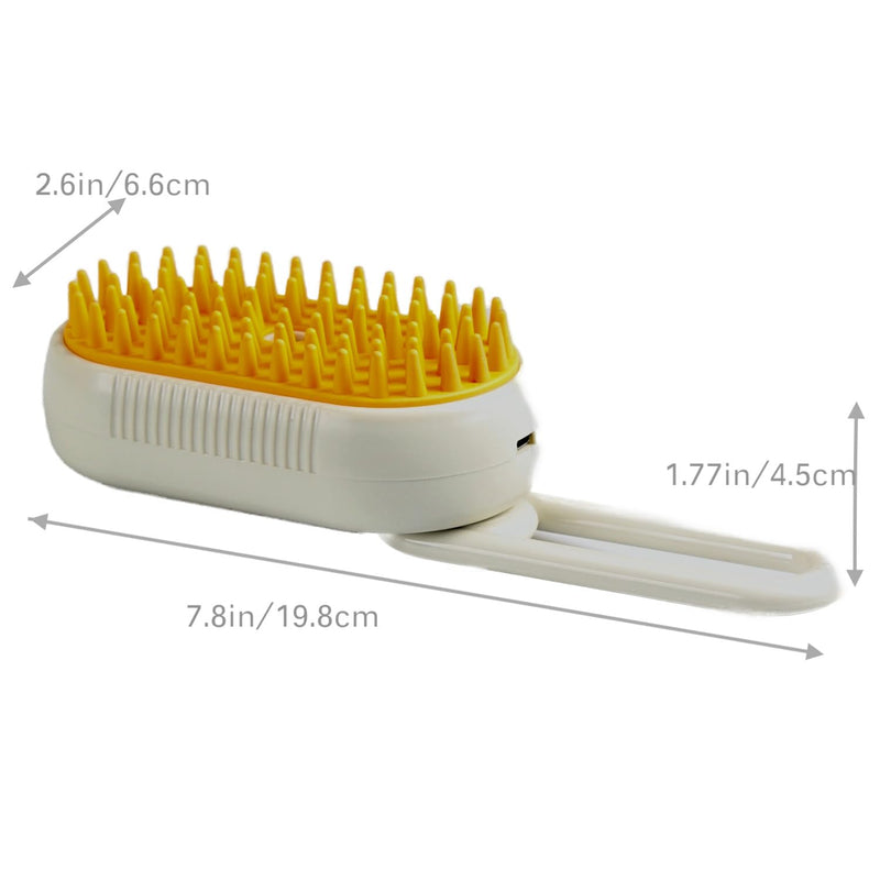 Cat Steam Brush, PetSteam Brush for Cats and Dogs, Pet Hair Removal and Grooming Tool with 3 in 1 Function, Pet Supplies for Small Medium Large Dogs and Cats - PawsPlanet Australia