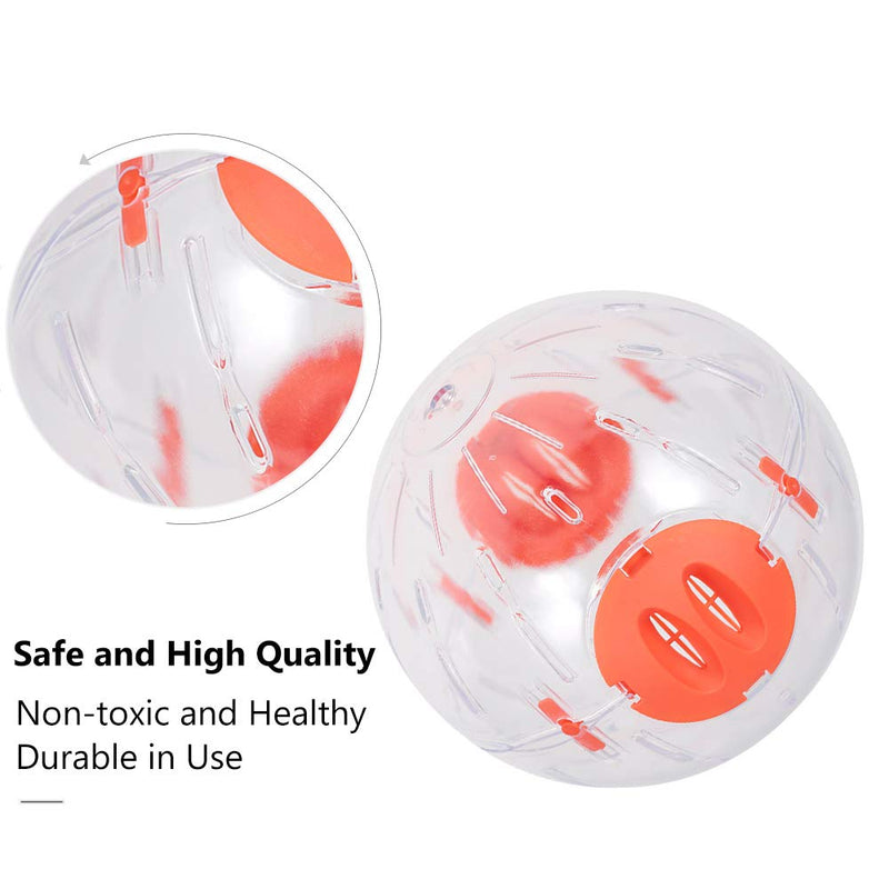 Hamster Ball Clear Plastic Sport Ball for Hamster Running Exercise Ball with Stand Small Pet Rodent Guinea Pig Mice Gerbil Jogging Ball Toy (16cm/6.3inch, Pink) 16cm/6.3inch