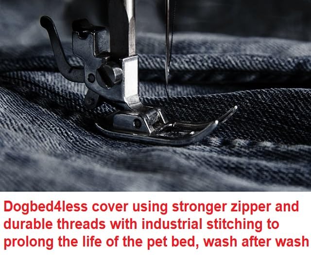 Dogbed4less Heavy Duty Black Canvas Duvet Pet Dog Bed Cover - Replacement Cover only (40"X35"X4") 40"X35"X4" - PawsPlanet Australia