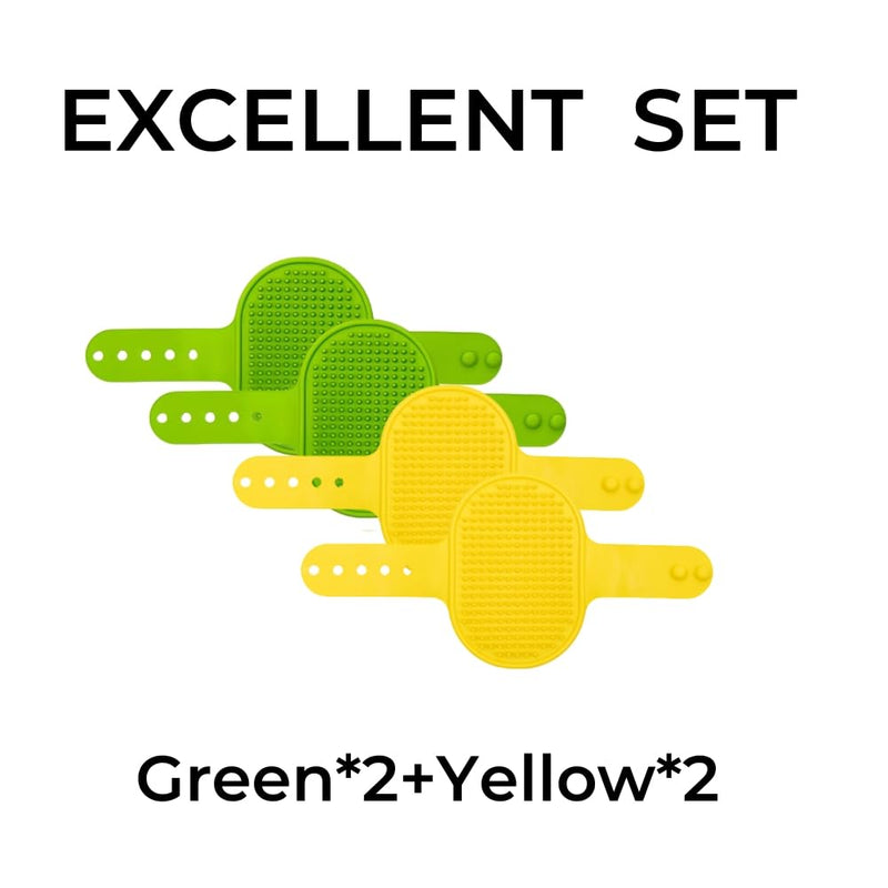 4 Pack Softer Self Groomer Wall Corner Massage Comb Scratcher Grooming Brush Tool Cleaning Tool Indoor for Long Short Fur Kitten Cats Dogs, Green - PawsPlanet Australia