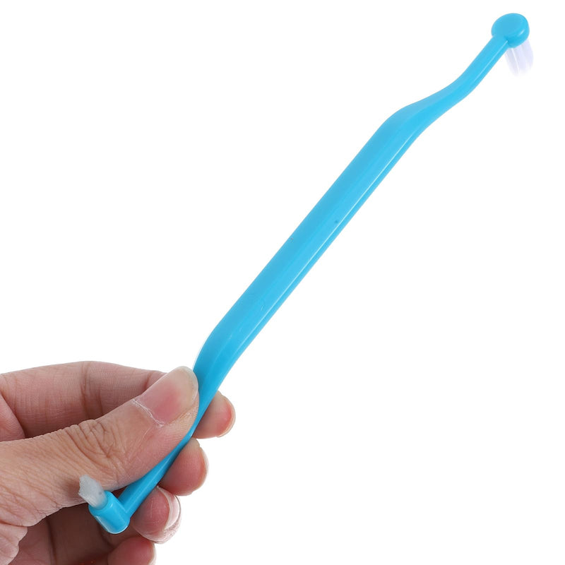 COLLBATH Pack of 12 Double Sided Pet Toothbrushes with Soft Bristles Double Head for Small Dogs and Cats Interdental Cleaning Ergonomic and Gentle Dental Care for Pets