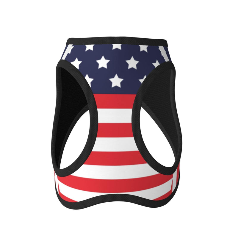 American Star Flag No Pull Dog Harness and Leash Set, Reflective Vest for Small Dogs, Adjustable Breathable Cute Classic Mesh Puppy Harness for Walking Hiking,Small American Star Flag - PawsPlanet Australia