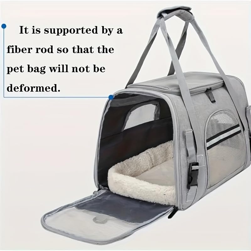 Cat Carriers, Dog Carriers, Pet Carriers – Airline-Approved Soft-Sided Bag for Cats & Small Dogs (Up to 15 lb), Foldable, Breathable Mesh, Privacy Cover, Washable & Lightweight Blue - PawsPlanet Australia