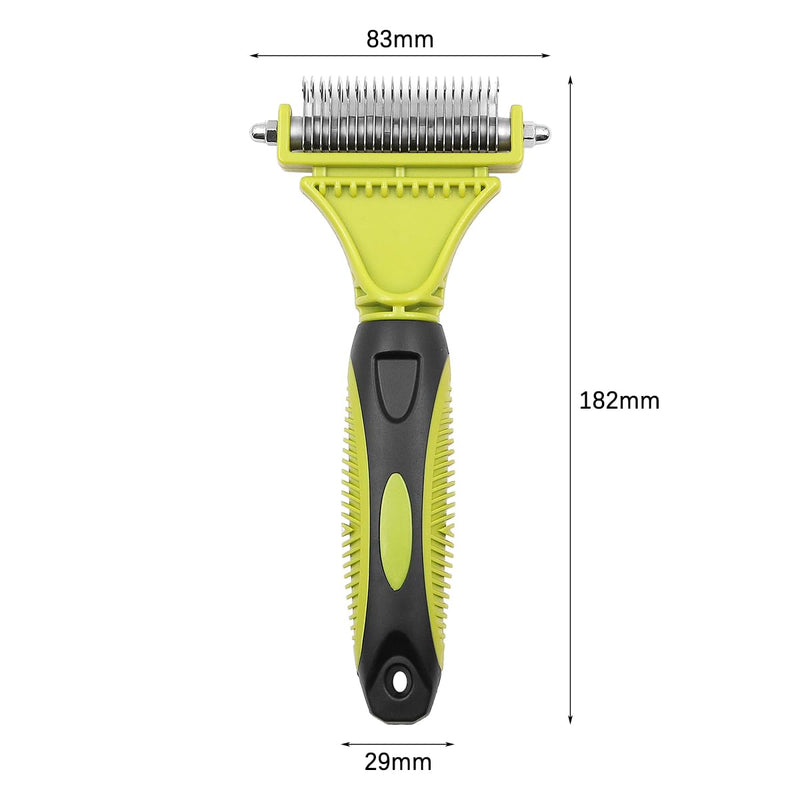 Namvo Dog Brush Cat Comb Dog Grooming Rake, Dematting Comb, Shedding Tool, Undercoat Rake for Small, Medium and Large Pets - PawsPlanet Australia