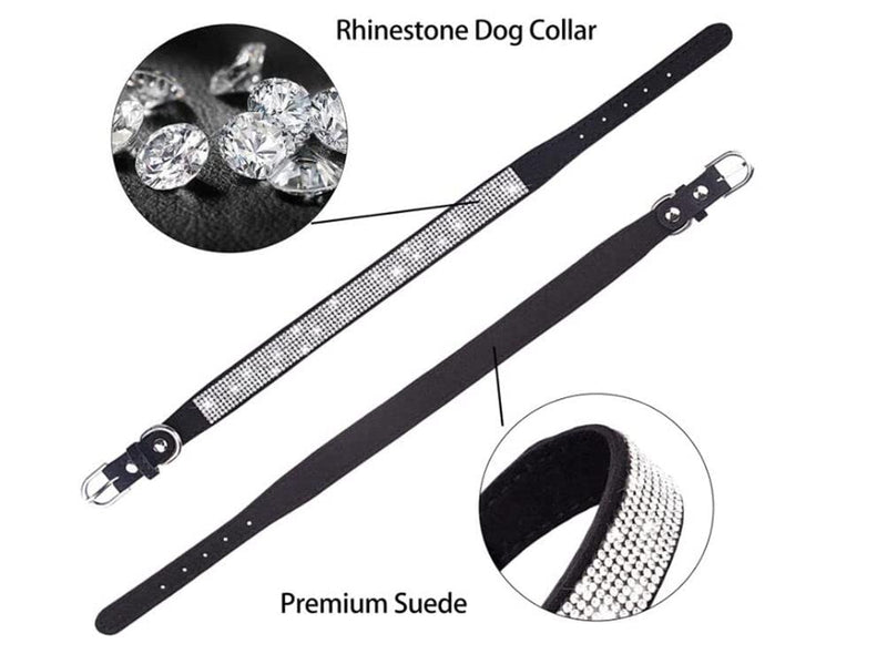 Rhinestone Dog Collar for Small Dogs, Bling Diamond Fancy Crystal Glitter Pretty Jewel Pet Puppy Collars for XXS XS Small Medium Large Breed Girl Dogs Female Cats Kitten, Colorful Pink S 1Colorful pink - PawsPlanet Australia