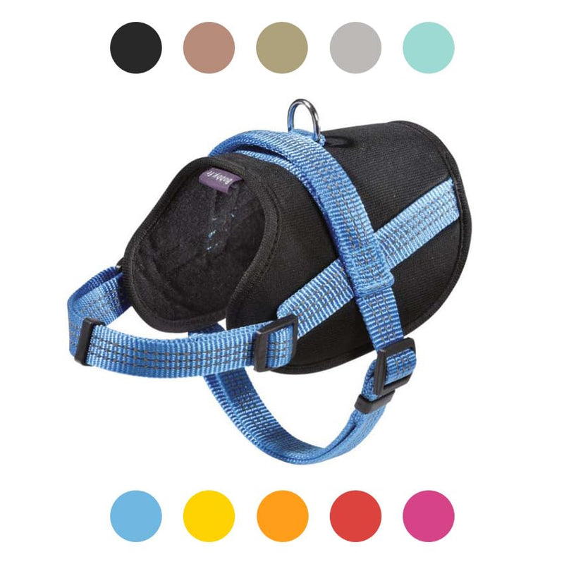 Bobby Easy Safe - Dog harness with tag, Dog harness for Medium Small Large Dogs in nylon, Safe, Comfortable, Reflective, brown, 39-50x1,6 CM