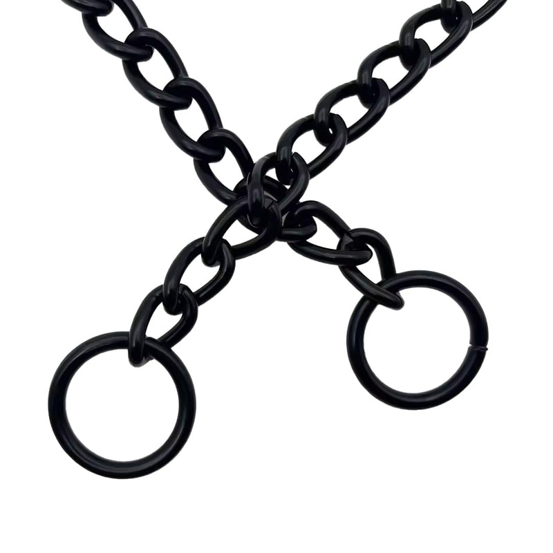 Matte Black Dog Choke Collar Slip P Chain,Heavy Chain Dog Metal Training Choke Collars, Adjustable Weather Proof Alloy Steel Necklace for Small Medium Large Dogs (XL) XL(21.5 inch) - PawsPlanet Australia
