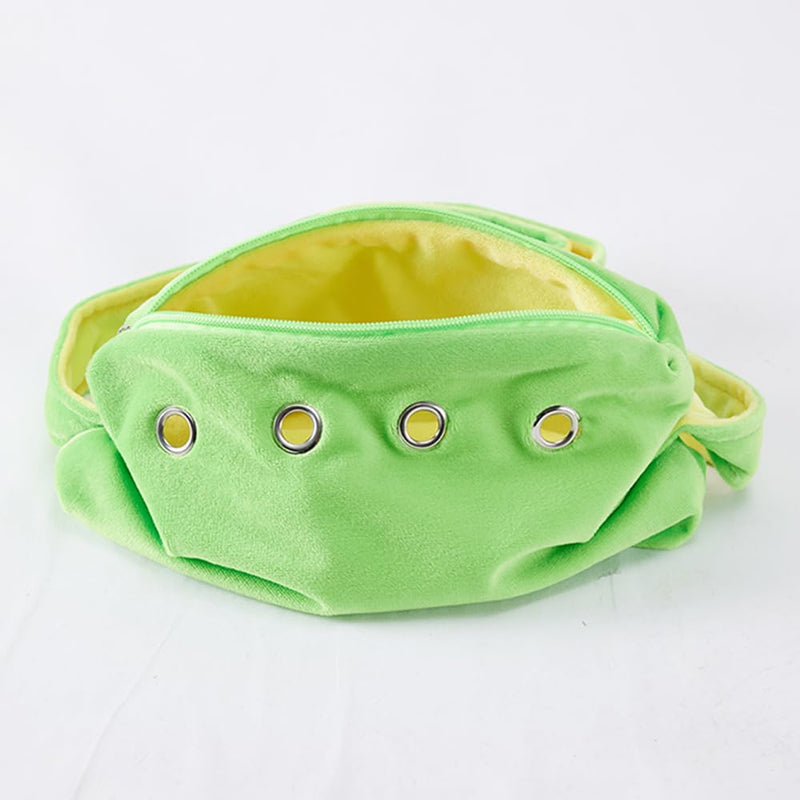 Meow&Woof Sugar Glider Bonding Pouch Small Pet Carrier Bag Sling with Strap Critter Cuddler for Gliders Ferret, Rat, Hedgehog, Hamster Outdoor-Green Green