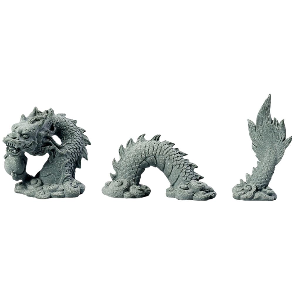 POPETPOP Aquarium Dragon Statue Chinese Dragon Decor: Aquarium Decorations Resin Aquarium Ornaments Fish Tank Statue for Home Office Tabletop Decor - PawsPlanet Australia