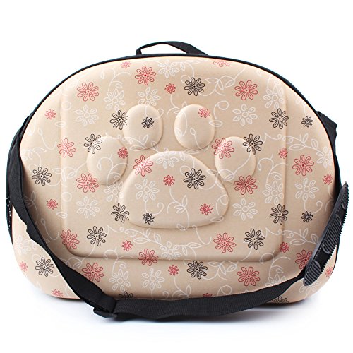 Foldable Pet Dog Cat Carrier Cage Collapsible Travel Kennel - Portable Pet Carrier Outdoor Shoulder Bag for Puppy Dog Cat Small Medium Large Animal (M, Beige) M - PawsPlanet Australia