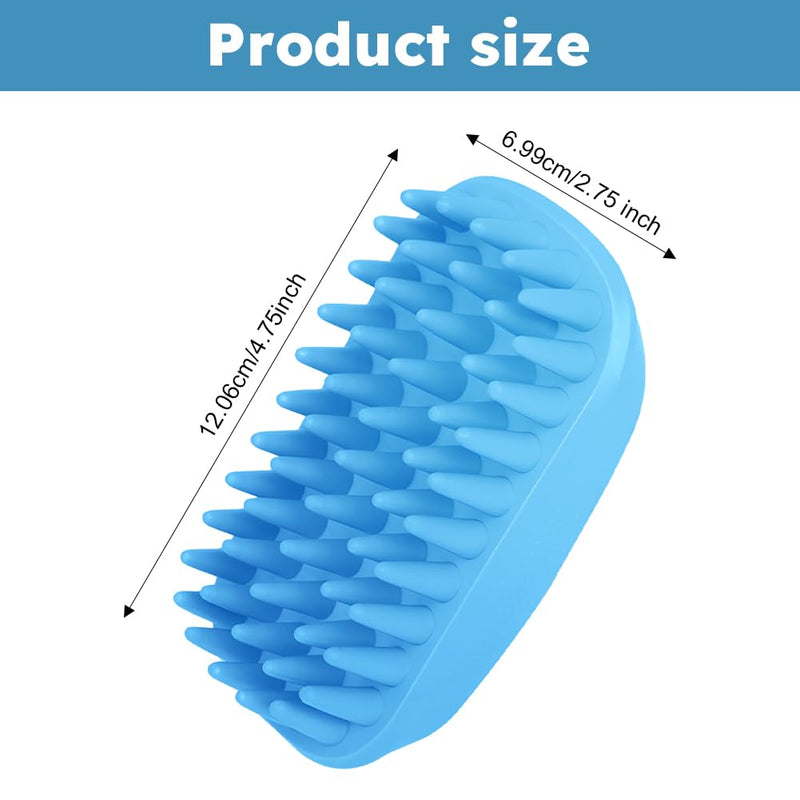 Dog Bath Brush, Pet Silicone Shampoo Brush, Rubber Shower Wash Curry Brush, Soft Shedding Bathing Brush Removes Loose & Shed Fur, for Short Long Haired Dogs Cats Massage Comb - PawsPlanet Australia