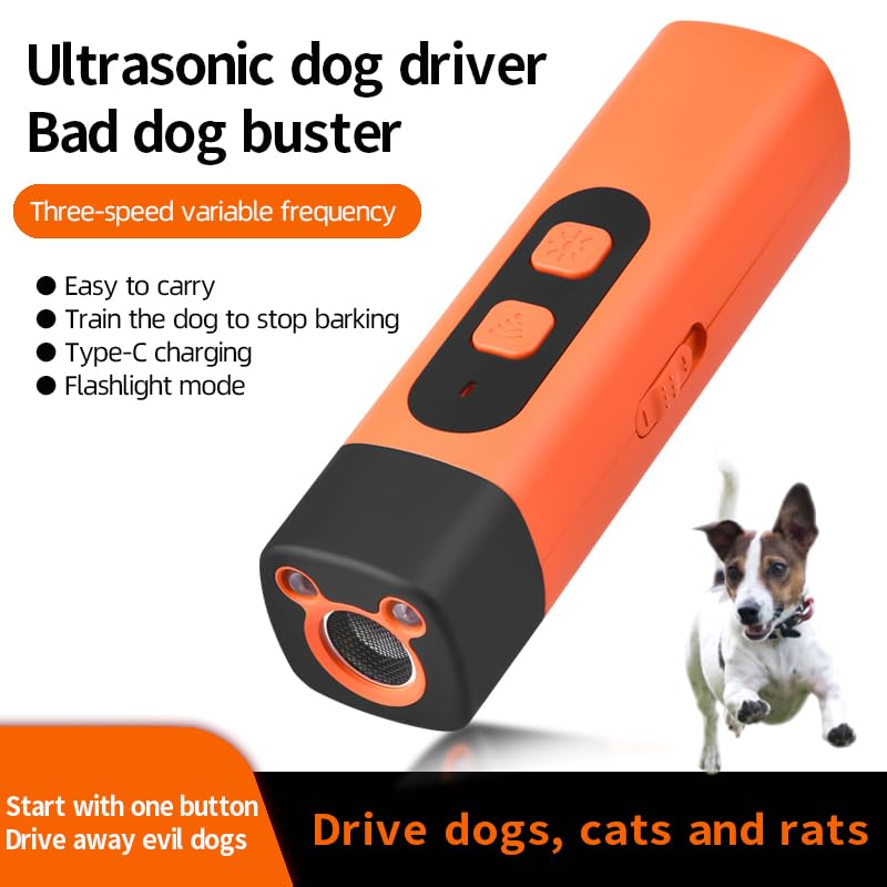 2025 Dog Bark Deterrent,Rechargeable Sonic Dog Repeller,Safe 25KHz Sonic Frequency Transmitter,Anti Bark Device for Dogs,50ft Range Professional Dog Training Tool,LED Indoor/Outdoor Barking Silencer.
