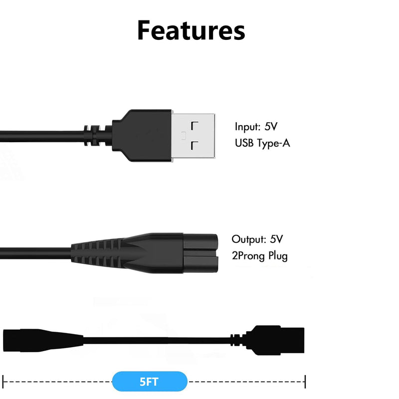 for FERRISA Dog Clippers Charger Charging Cord Compatible with FERRISA Dog Clippers for Grooming Charger - PawsPlanet Australia