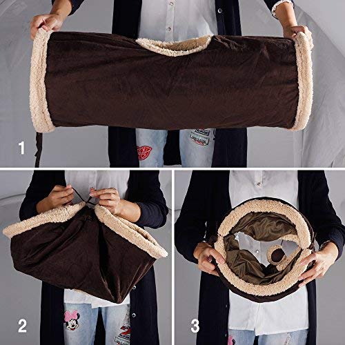 ALL FOR PAWS Collapsible Cat Tunnel Crinkle Cat Toys Play Tunnel Tube Lambswool - PawsPlanet Australia