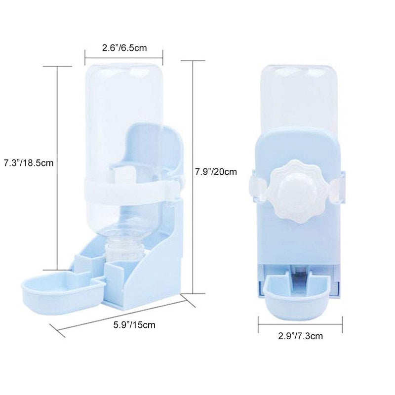 17oz Rabbit Water Feeder, Pet Cage Suspended Water Dispenser, Hanging Automatic Small Animal Water Bottle Bowl for Bunny Chinchilla Hedgehog Ferret Hamster White - PawsPlanet Australia