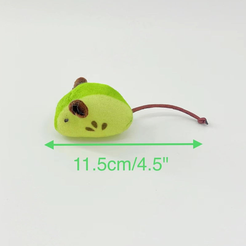Catnip Cat Mice Toys Interactive Mouse Cat Toy for Indoor Adult Cats Kitten Kitty Baby Cat Chew Exercise Toy Fruit-Shaped Mice Cat Toy Set - 5PCS - PawsPlanet Australia