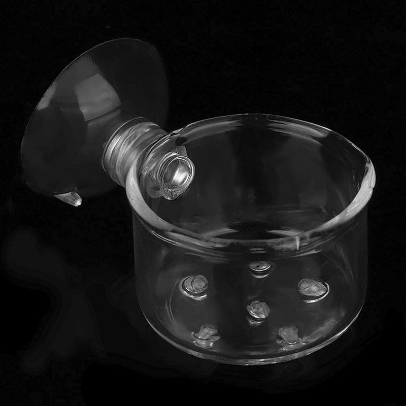Pssopp Aquarium Red Worm Fish Feeder Transparent Suction Cup Fish Tank Feeding Cup Food Container for Feeding Shrimp Fish Glass Hole Cup - PawsPlanet Australia