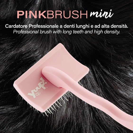 YUUP! - PINKBRUSH MINI Professional Long Teeth High Density Hair Brush Dog Cat Grooming Accessories - PawsPlanet Australia