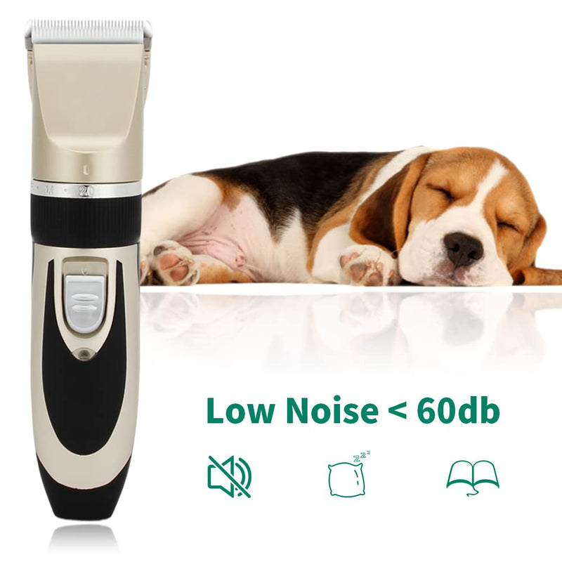 Gromming Dog Clippers,USB Rechargeable Dogs Cats and Other Pets Grooming kit,Professional Hair shavers, Low Noise Pets Hair Remover - PawsPlanet Australia