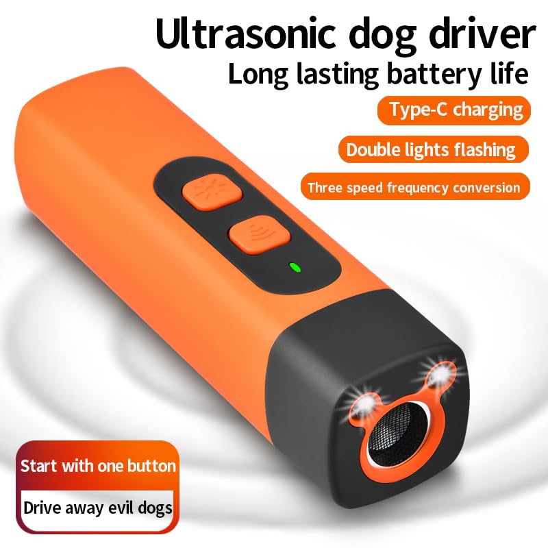 2025 Dog Bark Deterrent,Rechargeable Sonic Dog Repeller,Safe 25KHz Sonic Frequency Transmitter,Anti Bark Device for Dogs,50ft Range Professional Dog Training Tool,LED Indoor/Outdoor Barking Silencer.