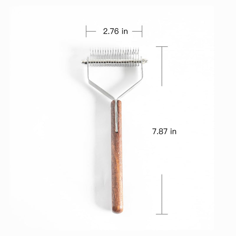 Pet Dematting Rake with 2 Sided Professional Pet Grooming Rake for Dogs and Cats 20-Blades Deshedding Detangle Thinning Undercoat Comb and Face Comb Kit with Wooden Handle - PawsPlanet Australia