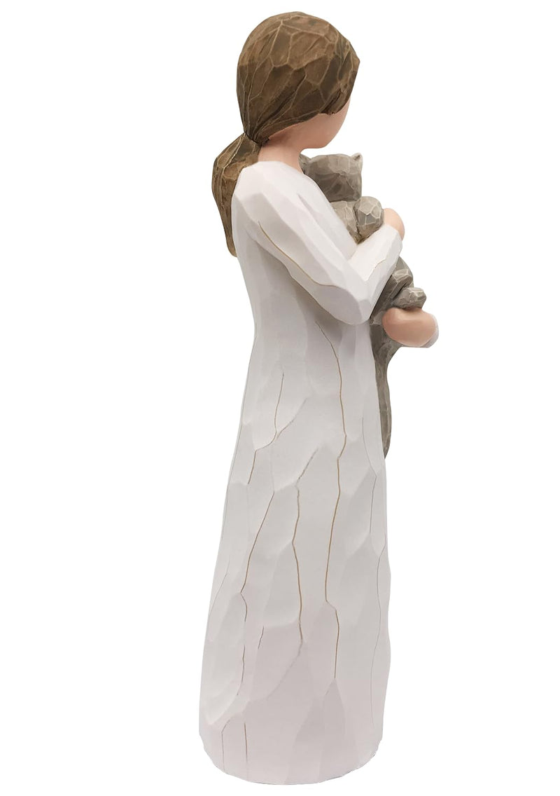 Cat Memorial Gifts, Loss of Cat Sympathy Gifts for Cat Mom, Pet Cat Remembrance Gifts, Collectible Hand-Painted Cat Angel Figurine Statue for Cat Lovers in Memory of Passing Away Cat Grey Cat - PawsPlanet Australia