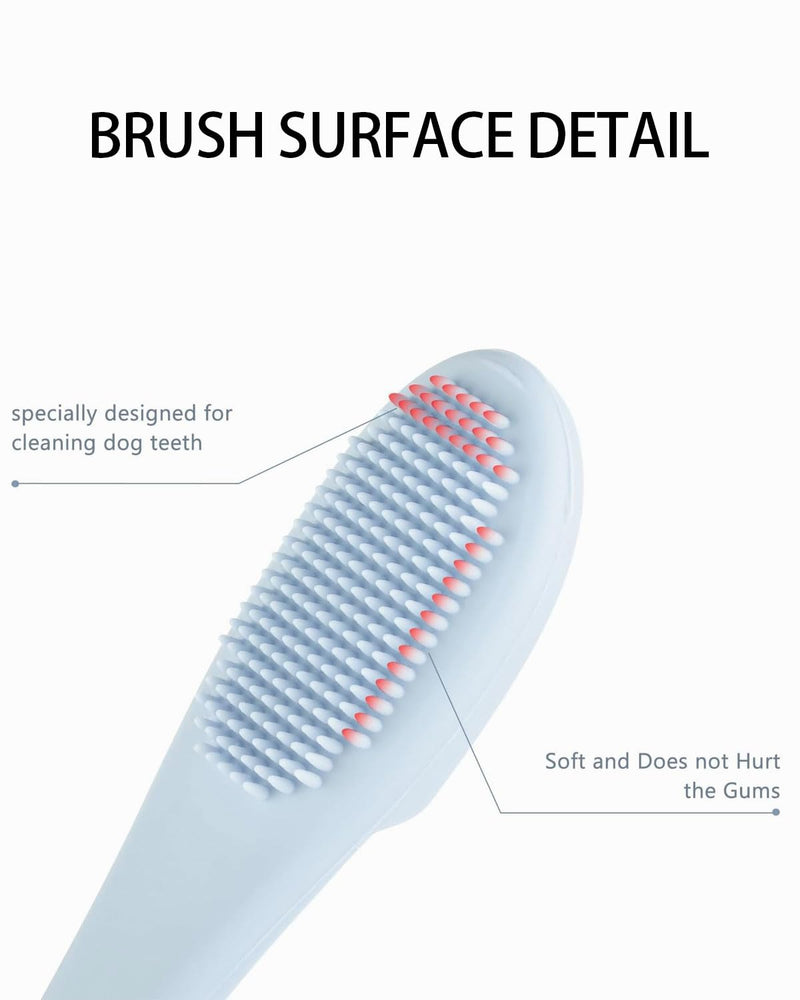 Pack of 2 Silicone Dog Toothbrush, Puppy Toothbrush, Finger Toothbrush, Dog and Cat Teeth Care, Effective Teeth Cleaning for Large and Medium Dogs