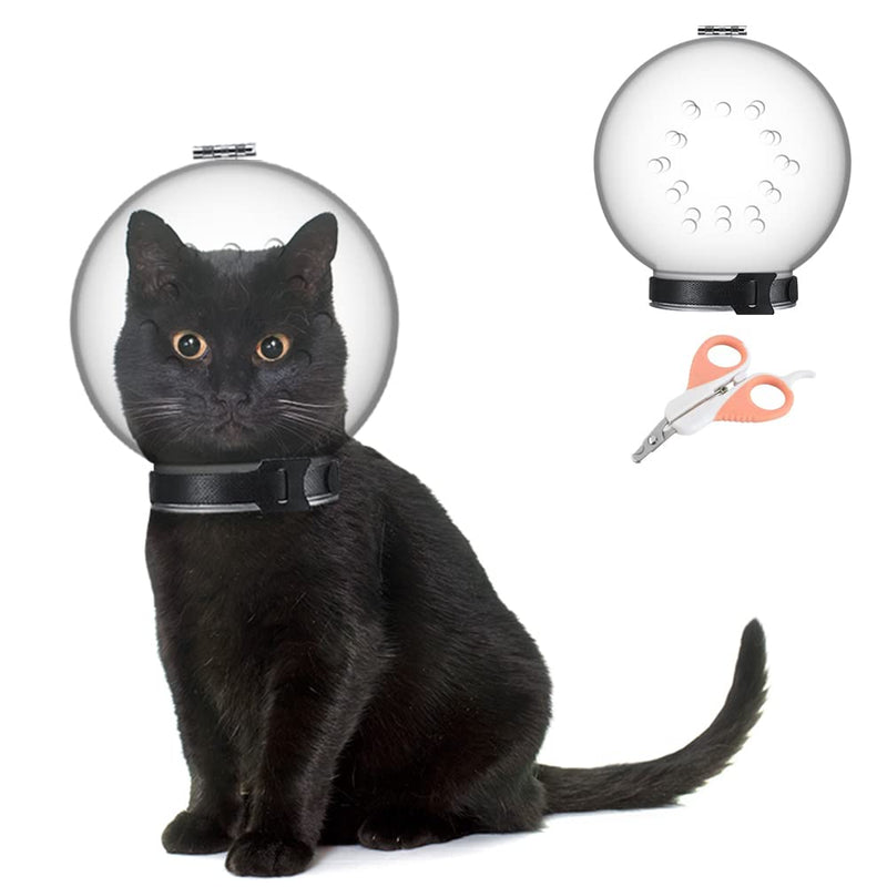 Cat Muzzle Combo - Adjustable Cat Hood, Breathable Anti-Bite Muzzles to Prevent Biting and Chewing, Safety Grooming Accessory for Small Pets.(L for cat Neck 9-10.6") L for cat neck 9-10.6" - PawsPlanet Australia