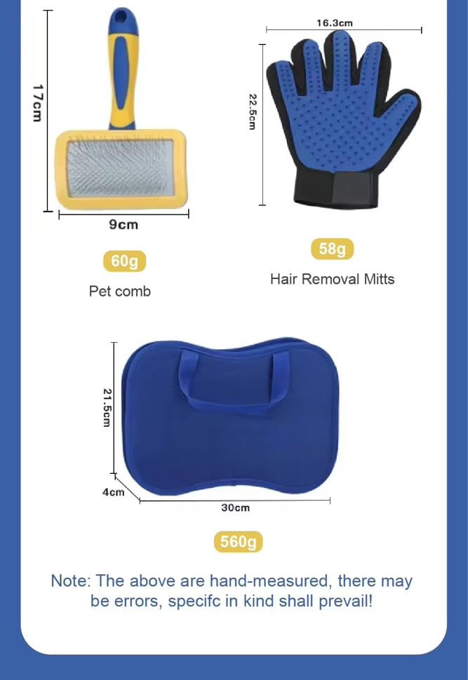 Professional 8-Piece Pet Grooming Kit for Dogs & Cats – Deshedding Brush, Nail Clippers, Scissors, Comb, Grooming,Beauty File,Collapsible Dog Bowls,pet Toothbrush,Glove & Travel Case - PawsPlanet Australia