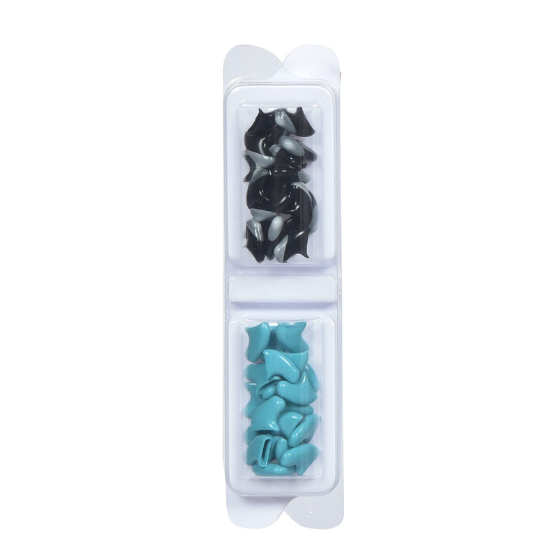 Kitty Caps Nail Caps for Cats Black with Gray Tips & Baby Blue, 40 Count - 3 Pack Safe, Stylish & Humane Alternative to Declawing Stops Snags and Scratches FF9325PCS3 Large (13 lbs or Greater) - PawsPlanet Australia