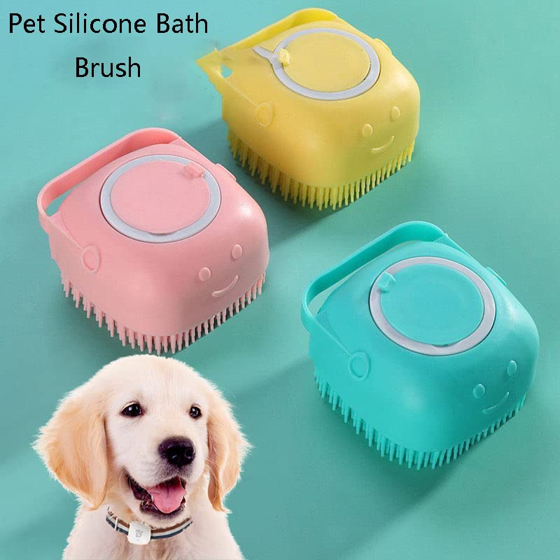 3pack Dog Bath Brush. Cat Bath Brush.Soft Silicone Dog Shampoo Brush, Pet Grooming Bath Massage Brush Shampoo Dispenser. Pet Dog an Cat Grooming Silicone Shower Brush Dog Grooming Brush Bath. - PawsPlanet Australia