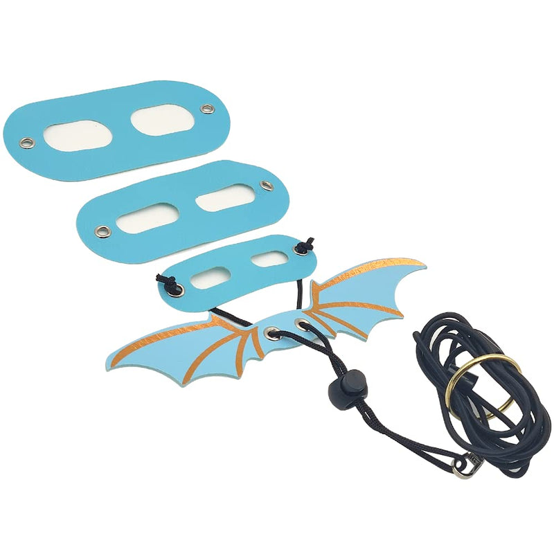 Adjustable Bearded Dragon Leash Harness,3 Size Pack Leather Wings Safty Walking Leash for Bearded Dragon Lizard Reptiles (Blue) Blue - PawsPlanet Australia