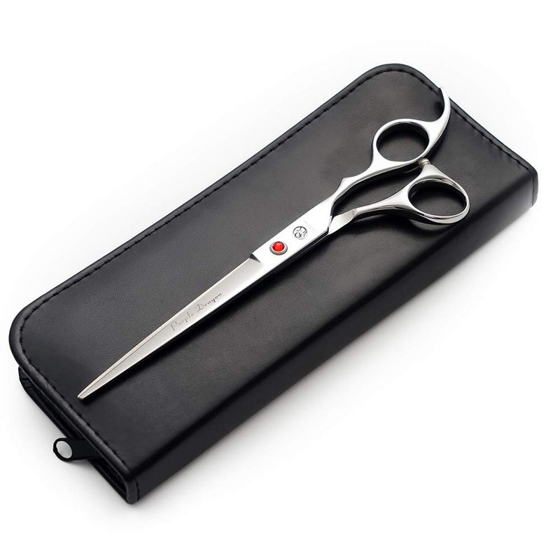 Purple Dragon 4“/5"/5.5"/6"/6.5"/7"/7.5"/8"/9"/10" Sharp Edge Salon Hair Cutting Shears - Pet/Dog Grooming Scissors with Bag - Perfect for Barber or Pet Groomer 7.5 inch - PawsPlanet Australia