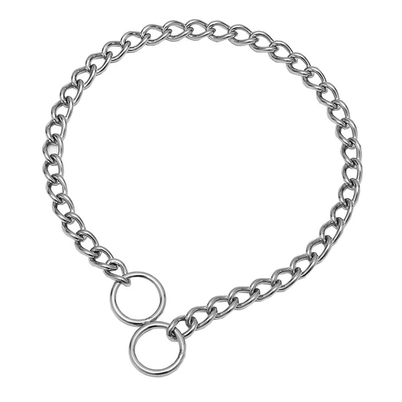 Dog Chain Necklace, Training Choke Collar, Stainless Steel Chain Slip Martingale Collars,for Medium Dogs, Length 20 inch, Diameter 3.0mm. Length 20"(Neck under 16")