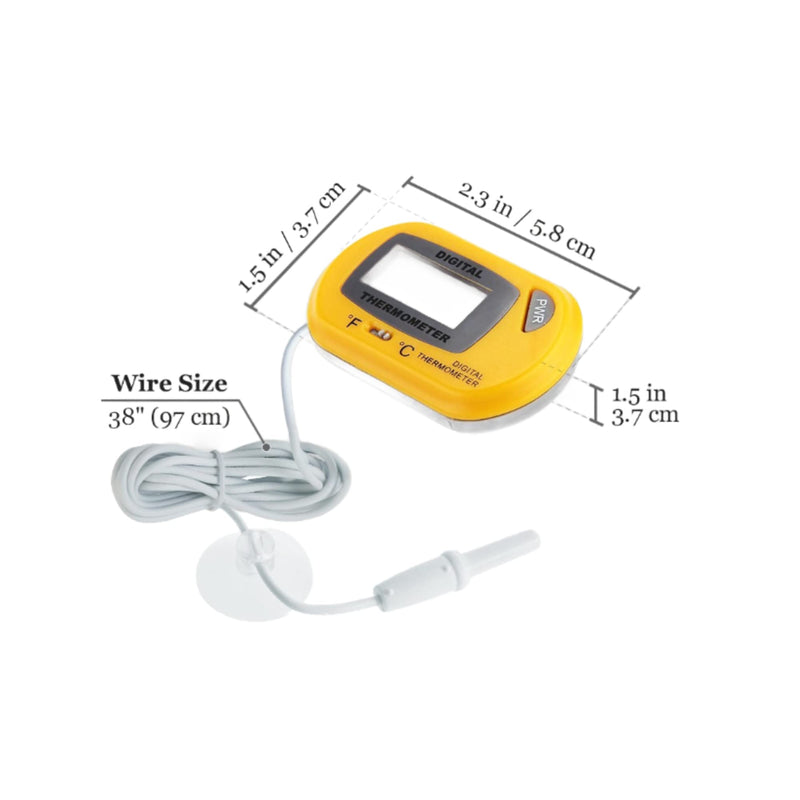 SunGrow Reptile Digital Thermometer, Waterproof Sensor Probe Monitors Temperature Accurately, Includes Replaceable Batteries, Easy to Read Display - PawsPlanet Australia
