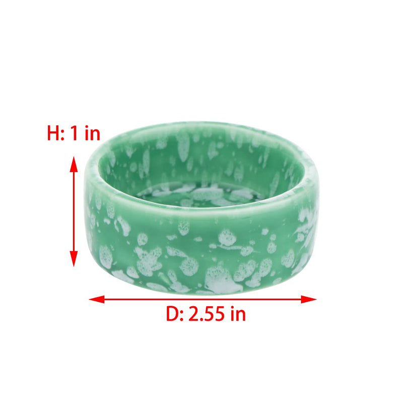 2 Pcs Hamster Ceramic Food Bowl Chew-Resistant Food and Water Dish for Hamster Rat Small Animals (Green and Purple)