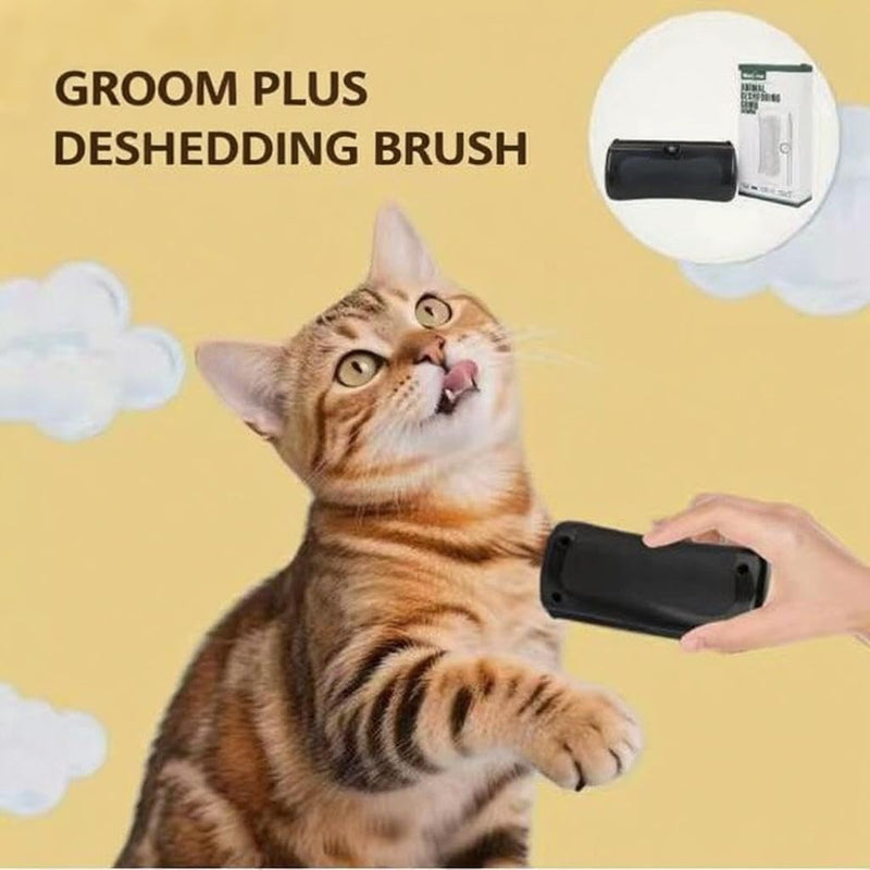 Grooming Plus Deshedding Brush for Dogs and Cats, Double Sided Grooming Tool, Effective Pet Hair Remover for Short Long Hair, Easy Clean Painless Design, Rabbits Horses Compatible - PawsPlanet Australia